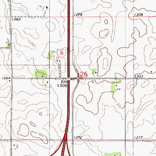 Topographic Map of Ostrander School, MN