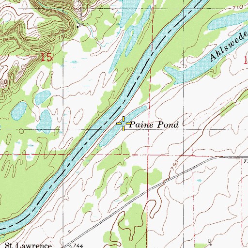 Topographic Map of Paine Pond, MN