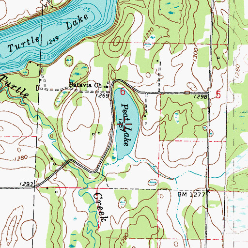 Topographic Map of Peat Lake, MN