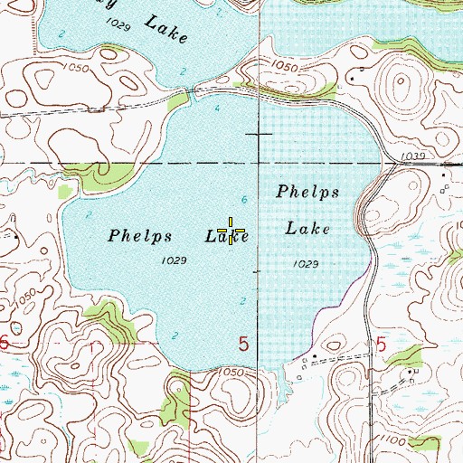 Topographic Map of Phelps Lake, MN