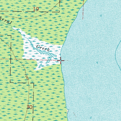 Topographic Map of Pickeral Creek, MN