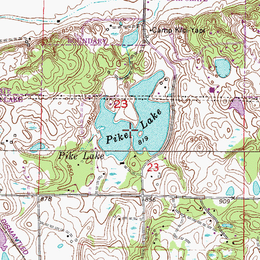 Topographic Map of Pike Lake, MN