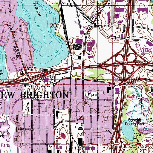 Topographic Map of Early Childhood Education Center - ECSE, MN
