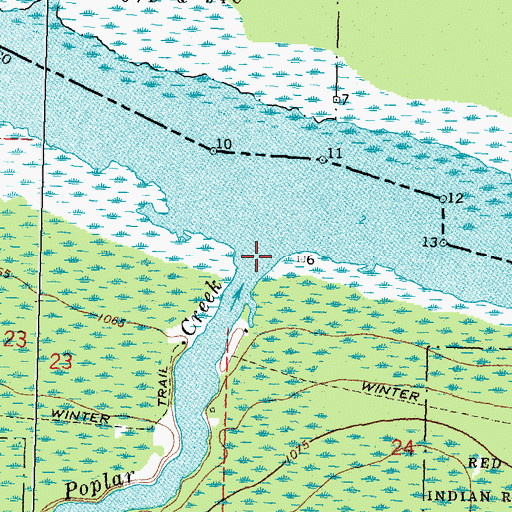 Topographic Map of Poplar Creek, MN