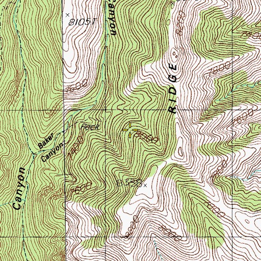 Topographic Map of Jones Ridge, AZ