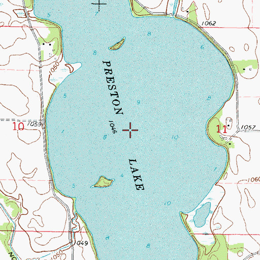 Topographic Map of Preston Lake, MN