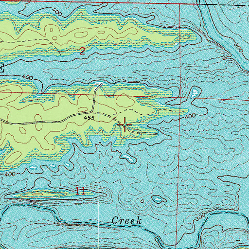 Topographic Map of Ozan Point Recreation Area, AR