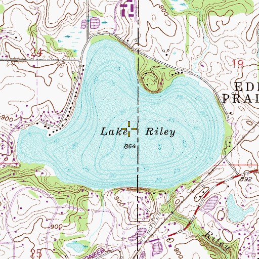 Topographic Map of Lake Riley, MN