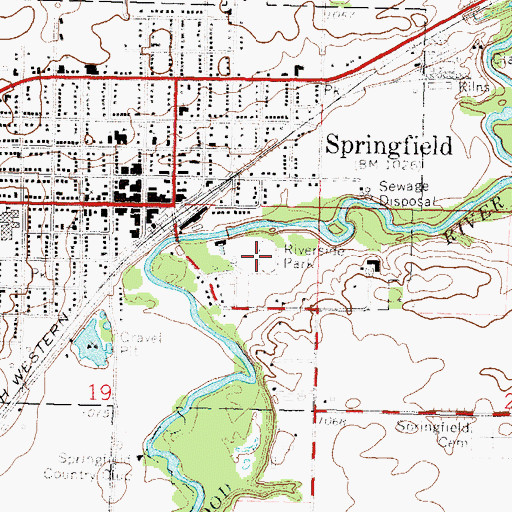 Topographic Map of Riverside Park, MN