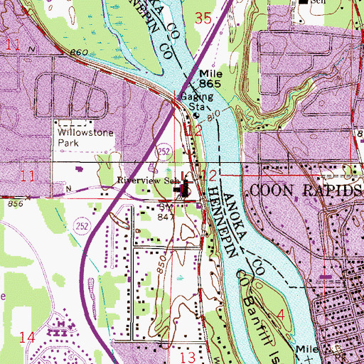 Topographic Map of Riverview Early Childhood Center, MN