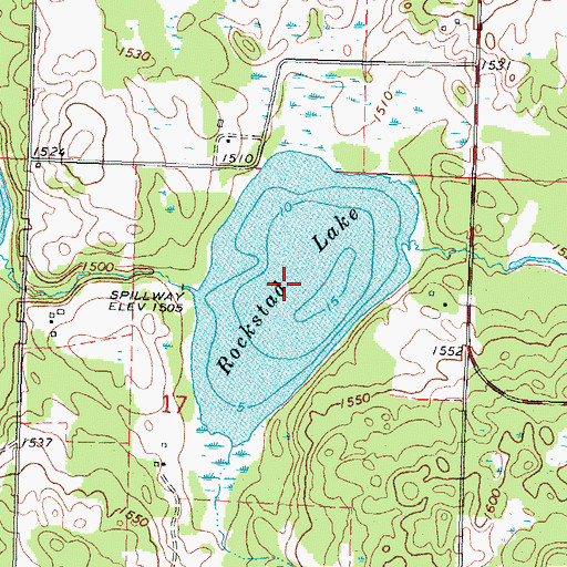 Topographic Map of Rockstad Lake, MN