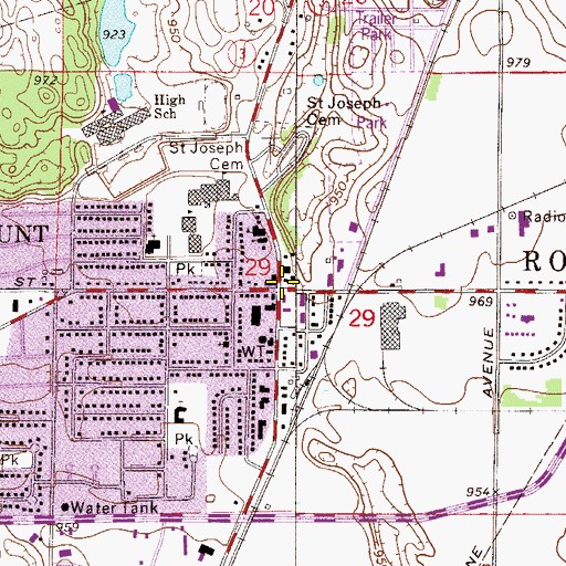 Topographic Map of Rosemount, MN