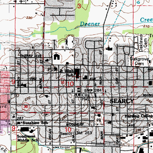 Topographic Map of Ahlf Junior High School, AR