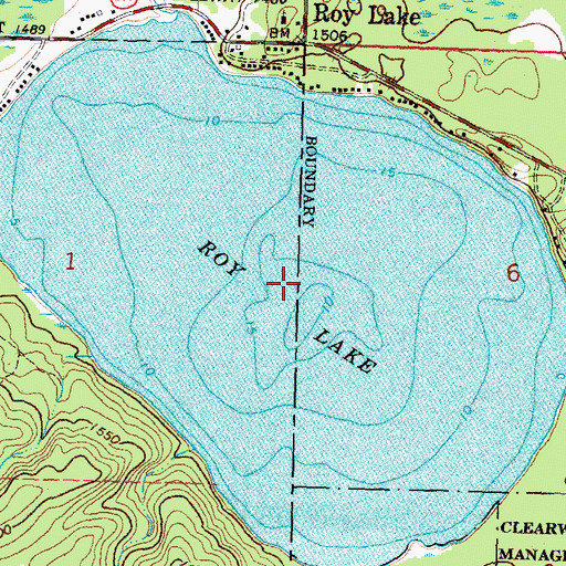 Topographic Map of Roy Lake, MN