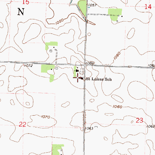Topographic Map of Saint Lukes School, MN