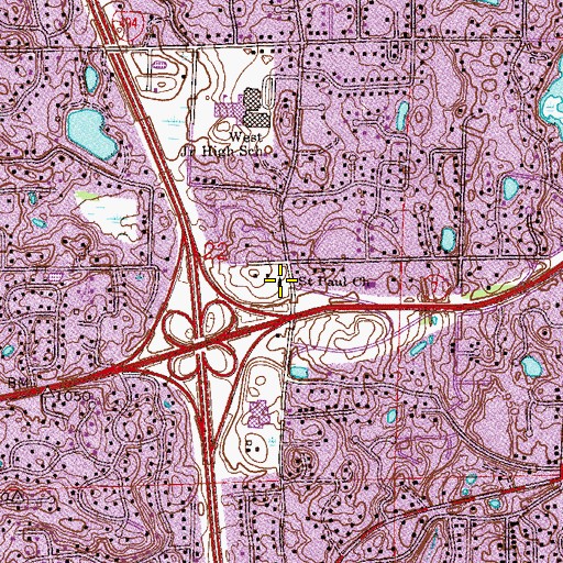 Topographic Map of Saint Paul Church, MN
