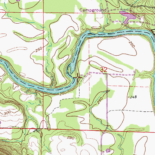 Topographic Map of Ramsey Landing, AR