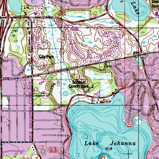 Topographic Map of Schmidt Park, MN