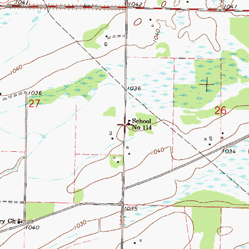Topographic Map of School Number 114, MN