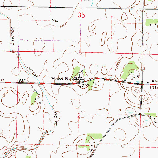 Topographic Map of School Number 1287, MN