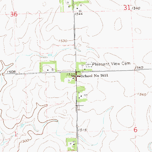 Topographic Map of School Number 1851, MN
