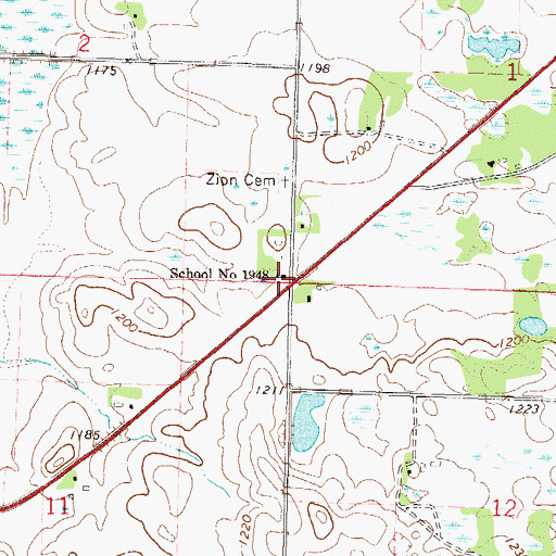 Topographic Map of School Number 1948, MN
