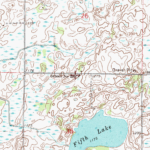 Topographic Map of School Number 2007, MN