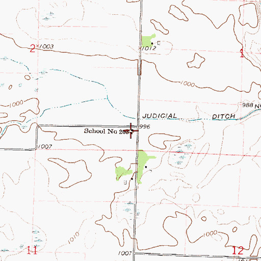 Topographic Map of School Number 203, MN