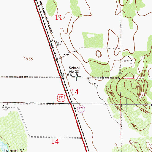Topographic Map of School Number 32, MN