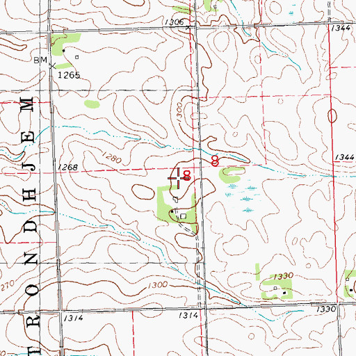 Topographic Map of School Number 73 (historical), MN