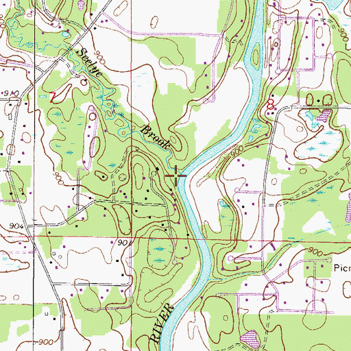Topographic Map of Seelye Brook, MN