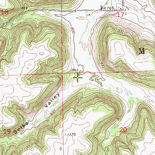 Topographic Map of Selke Valley, MN