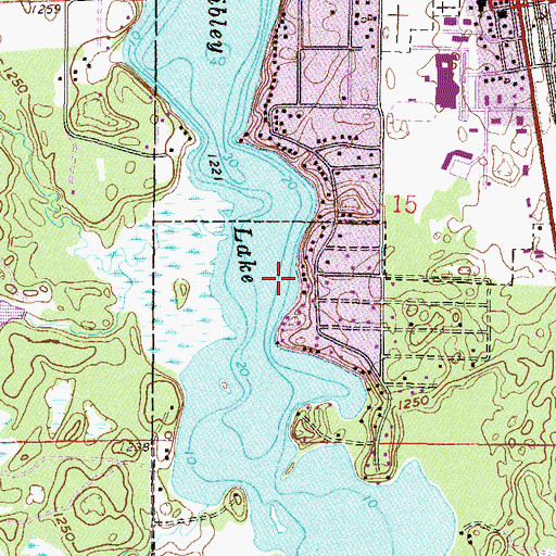 Topographic Map of Sibley Lake, MN