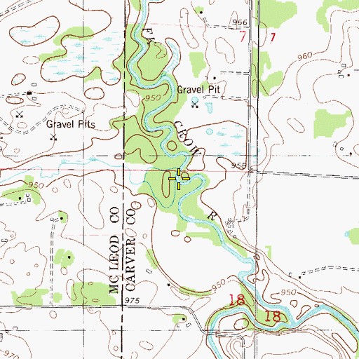 Topographic Map of Silver Creek, MN