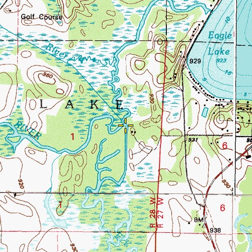 Topographic Map of Snake River, MN
