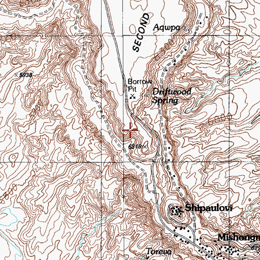 Topographic Map of Jucqa-va, AZ
