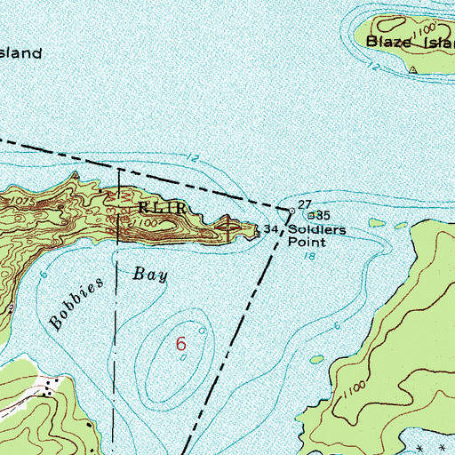 Topographic Map of Soldiers Point, MN
