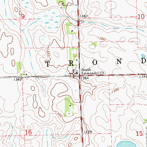 Topographic Map of South Immanuel Church, MN