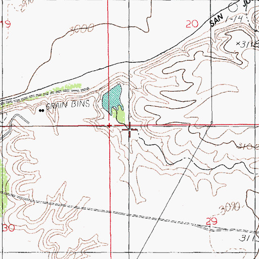 Topographic Map of Judia Canyon, AZ