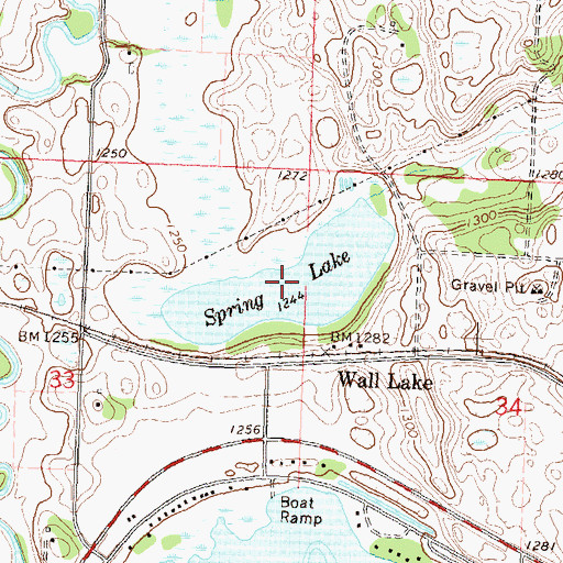 Topographic Map of Spring Lake, MN