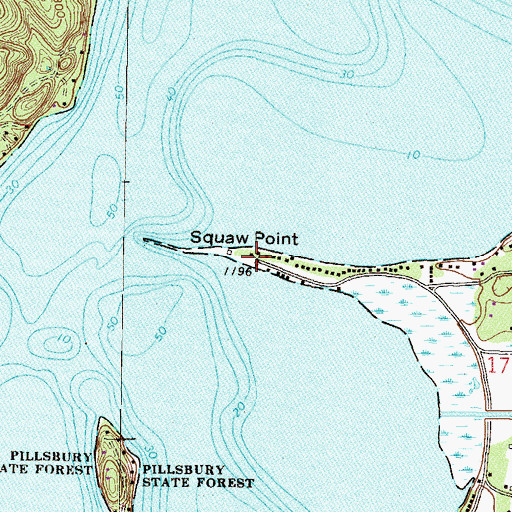 Topographic Map of Gull Point, MN