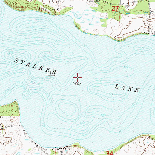 Topographic Map of Stalker Lake, MN