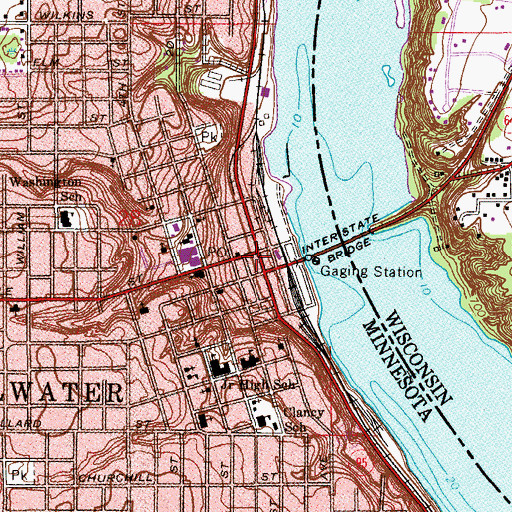 Topographic Map of Stillwater, MN