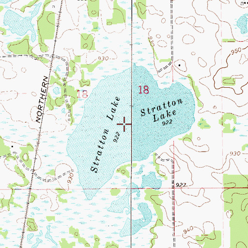 Topographic Map of Stratton Lake, MN