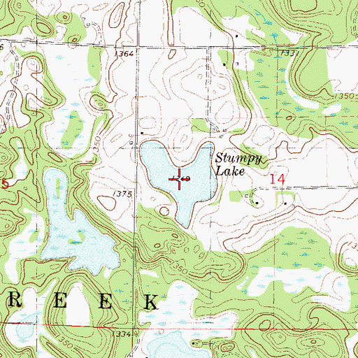 Topographic Map of Stumpy Lake, MN