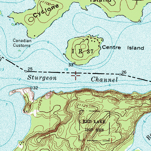 Topographic Map of Sturgeon Channel, MN