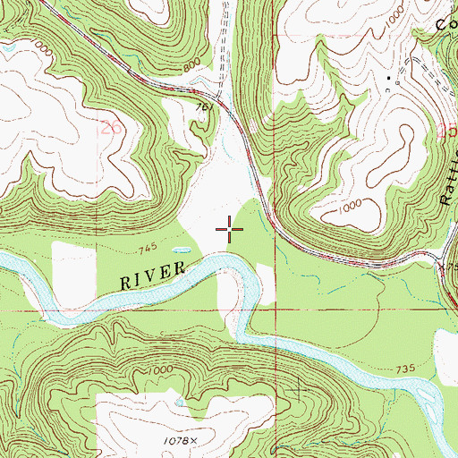 Topographic Map of Sutton Coulee, MN