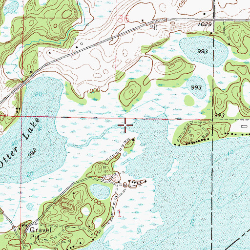 Topographic Map of Threemile Creek, MN