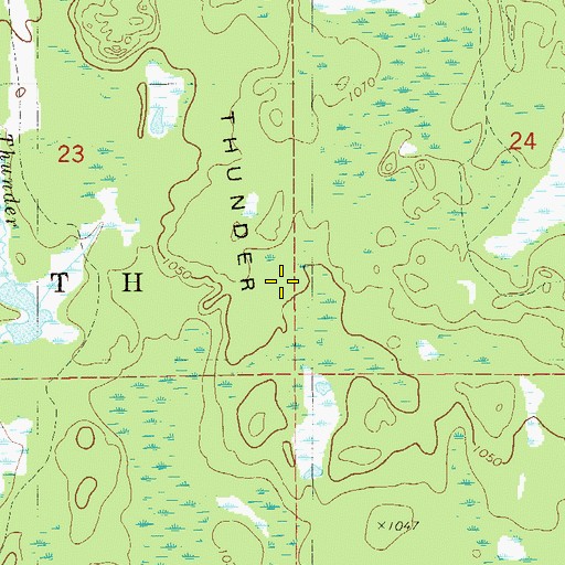 Topographic Map of Thunder Meadow, MN