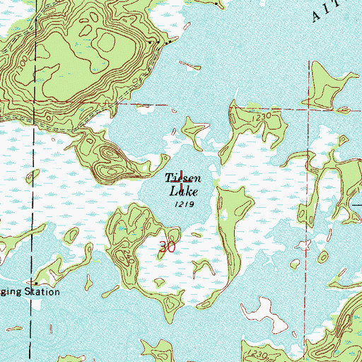Topographic Map of Tiesen Lake, MN